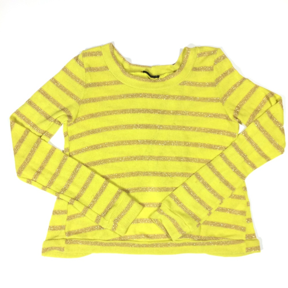 Mine Yellow and Gold Sweater Cross Back